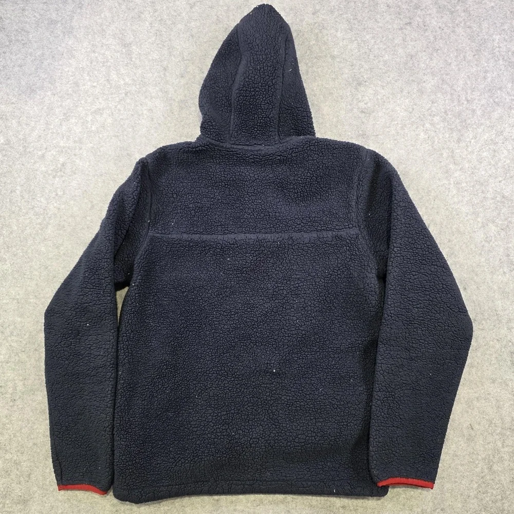 The North Face Campshire Hoodie Mens Small Blue Sherpa Fleece 1/4‎ Zip Pullover